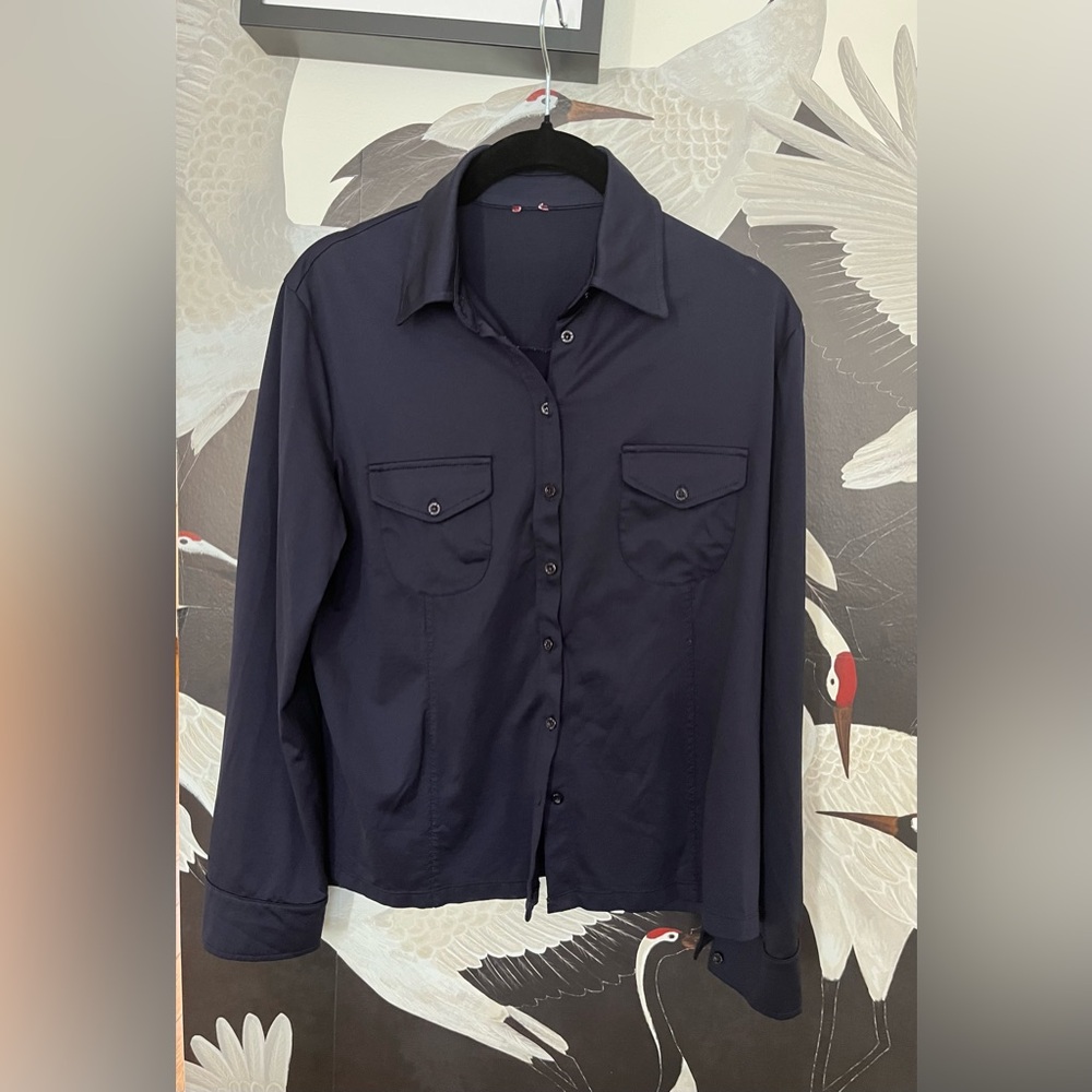 Olsen Navy Blouse size 8
